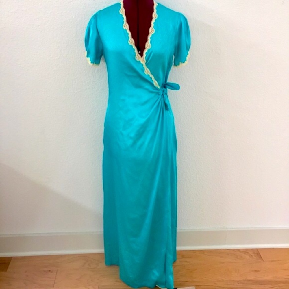 Vintage Christian Dior Teal wrap dress